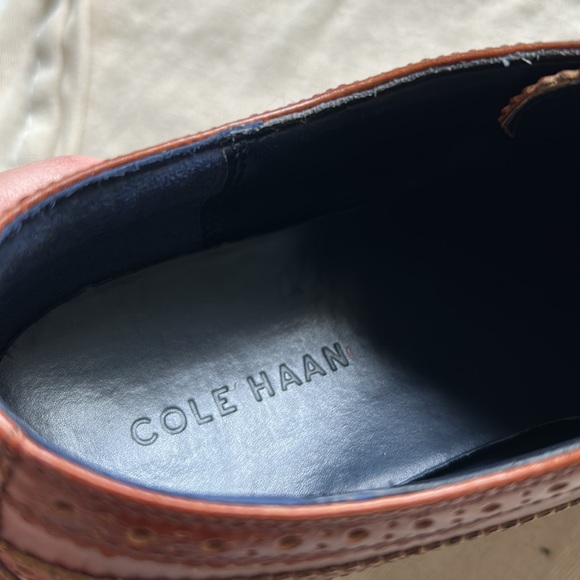 Cole Hahn lace up comfort oxfords brown leather sz 9 excellent used condition - Picture 5 of 7